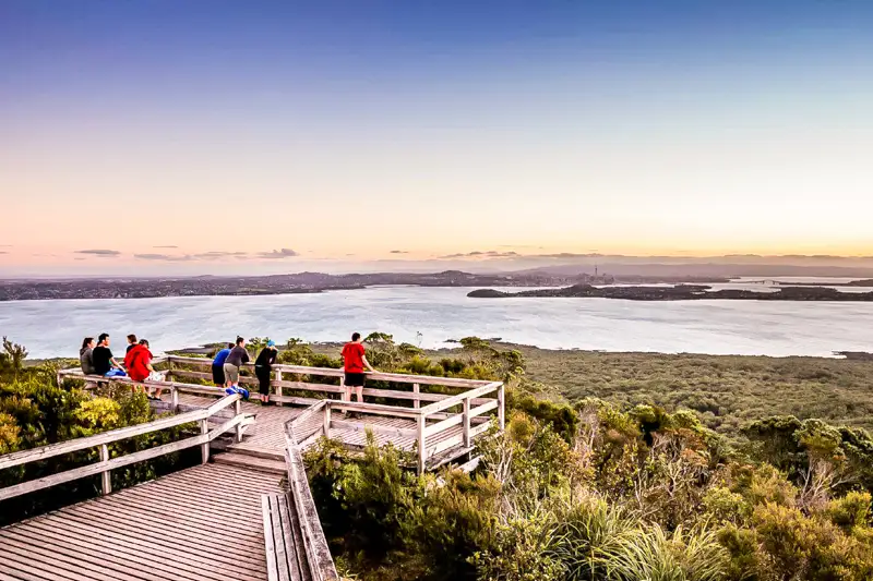 Our customer enjoying beautiful view of Rangitoto Island